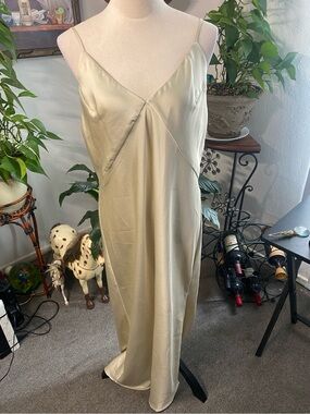 a new day Light Cream Satin Slip Maxi Dress